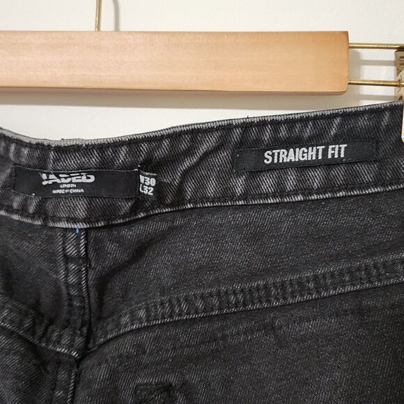 Jaded London Straight Leg Jeans in Black with Shredded Design Cotton Size 30/31 - Picture 7 of 16